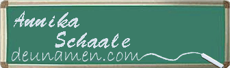 Annika Schaale Visitenkarte